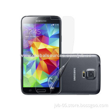 Clear screen protector for cell phone, for galaxy S5